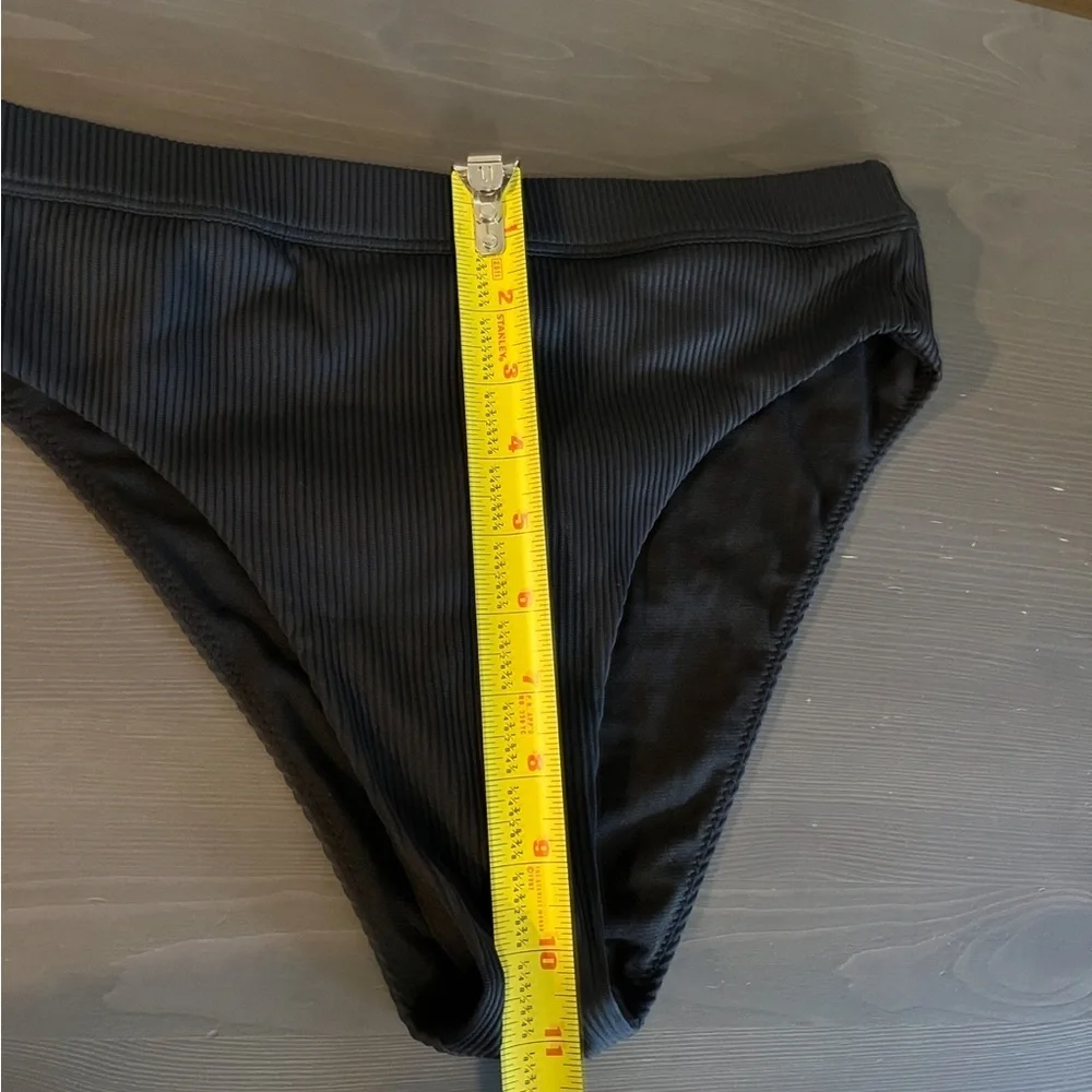 ROXY Love The Shorey Ribbed High Rise Bikini Bottom NEW